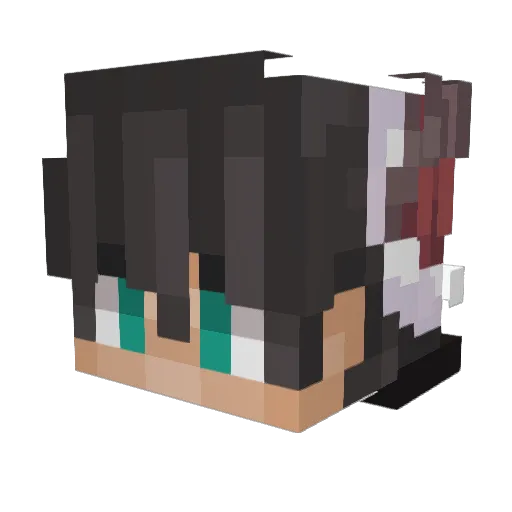 ImShock319 Minecraft avatar head, 3D render