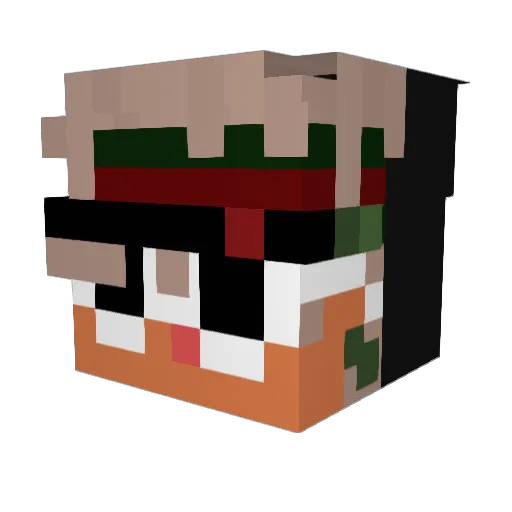 ImSlayen Minecraft avatar head, 3D render