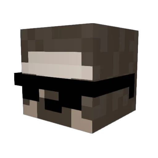 ImSlothful Minecraft avatar head, 3D render