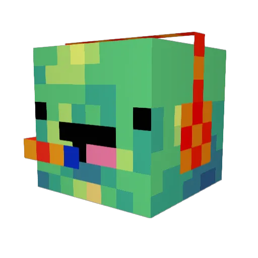 ImSoda Minecraft avatar head, 3D render