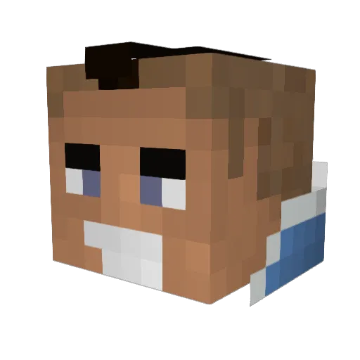 ImSoka Minecraft avatar head, 3D render