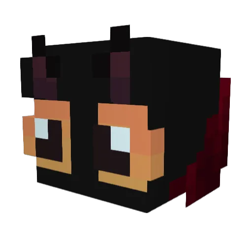 ImSpiderx Minecraft avatar head, 3D render