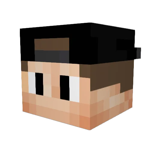 ImSpinxo Minecraft avatar head, 3D render