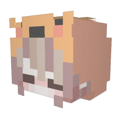 ImSrPanda Minecraft avatar head, 3D render