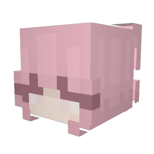 ImStrela Minecraft avatar head, 3D render
