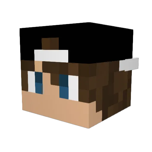 ImSubject Minecraft avatar head, 3D render