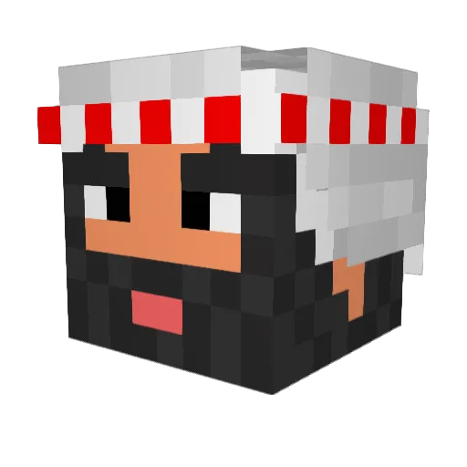 ImSuffix Minecraft avatar head, 3D render