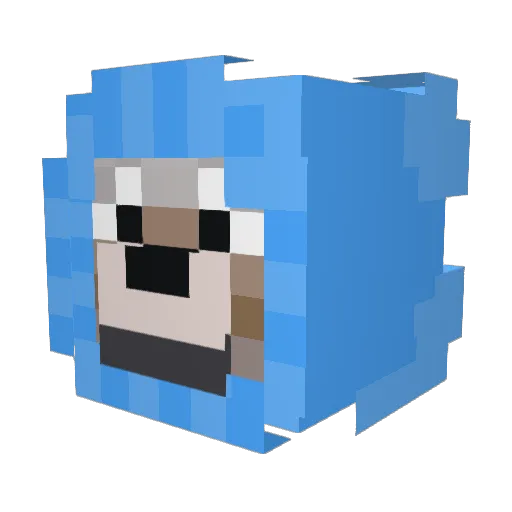 ImSuh Minecraft avatar head, 3D render