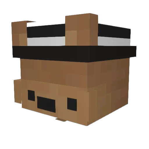 ImSynOfficial Minecraft avatar head, 3D render