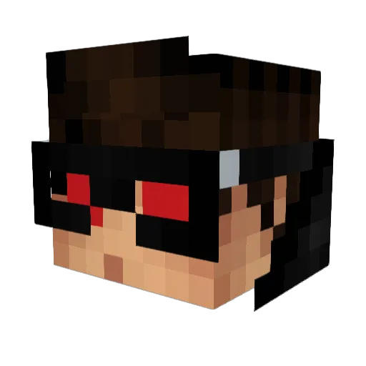 ImSyreno Minecraft avatar head, 3D render