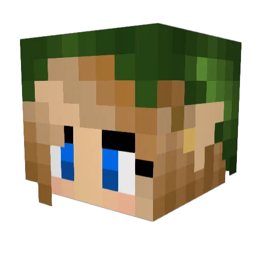 ImTheBlush Minecraft avatar head, 3D render