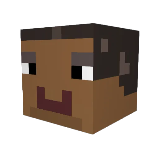 ImTheDirtiestDan Minecraft avatar head, 3D render