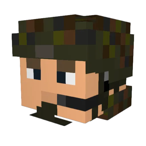ImTheFaker Minecraft avatar head, 3D render