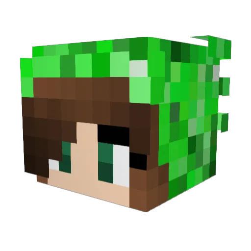 ImTheFanta Minecraft avatar head, 3D render