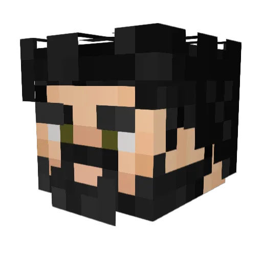 ImTheGrub Minecraft avatar head, 3D render
