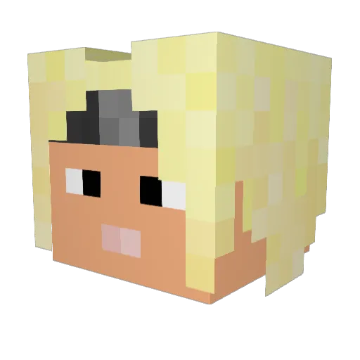 ImTheMineMan Minecraft avatar head, 3D render