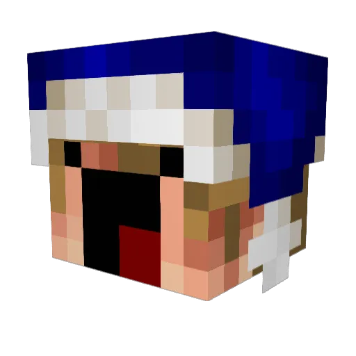ImTheTrueBae Minecraft avatar head, 3D render
