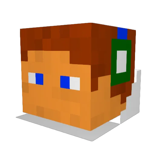 ImTnK Minecraft avatar head, 3D render