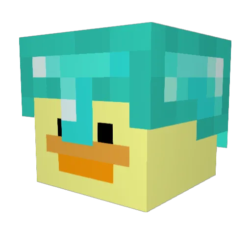 ImTomis Minecraft avatar head, 3D render