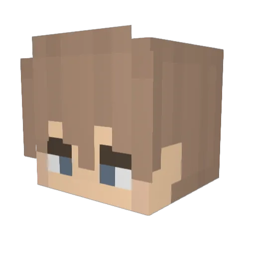 ImTonyHero Minecraft avatar head, 3D render