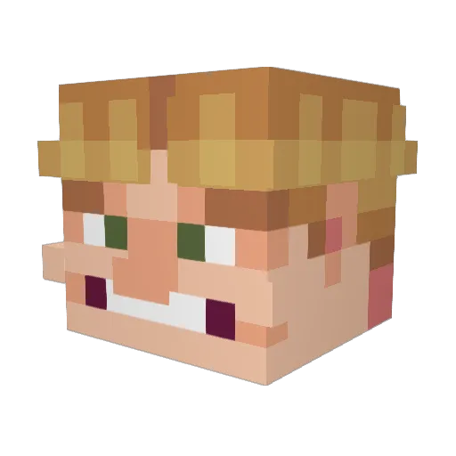 ImTooFoolish Minecraft avatar head, 3D render