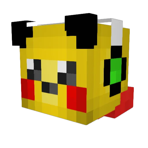 ImTotallyNotSky Minecraft avatar head, 3D render