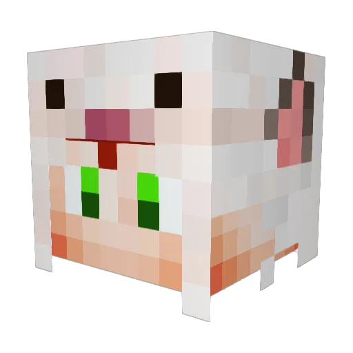 ImTricky_ Minecraft avatar head, 3D render