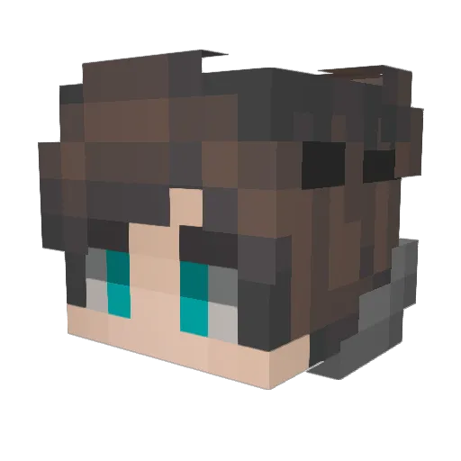 ImTrunky Minecraft avatar head, 3D render