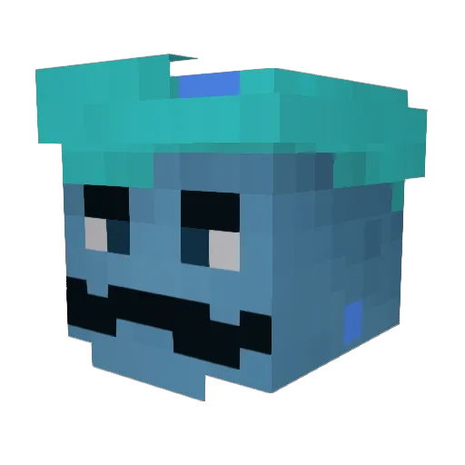 ImVaes Minecraft avatar head, 3D render