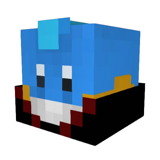 ImVeiga Minecraft avatar head, 3D render