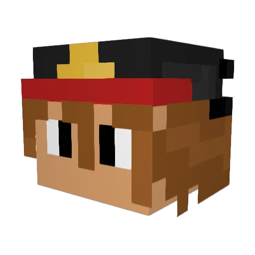 ImVerloren Minecraft avatar head, 3D render