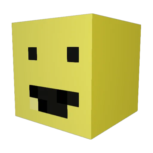 ImVerno Minecraft avatar head, 3D render