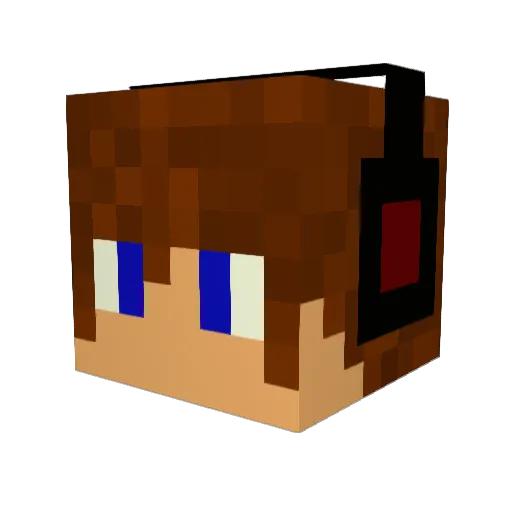 ImViizo Minecraft avatar head, 3D render
