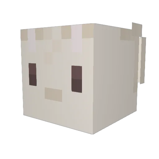 ImWahbit Minecraft avatar head, 3D render