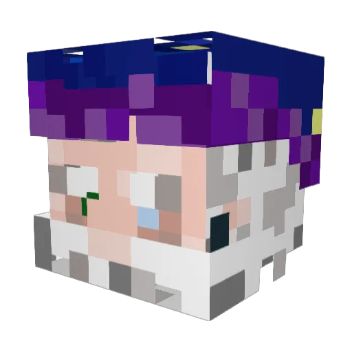 ImWoxo Minecraft avatar head, 3D render