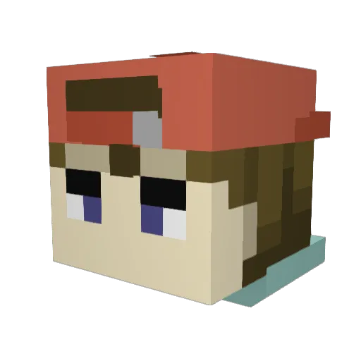 ImYomi Minecraft avatar head, 3D render