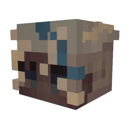ImZackBTW Minecraft avatar head, 3D render