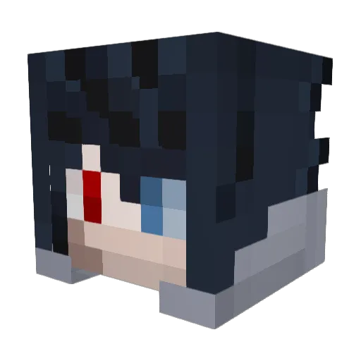 ImZeby Minecraft avatar head, 3D render
