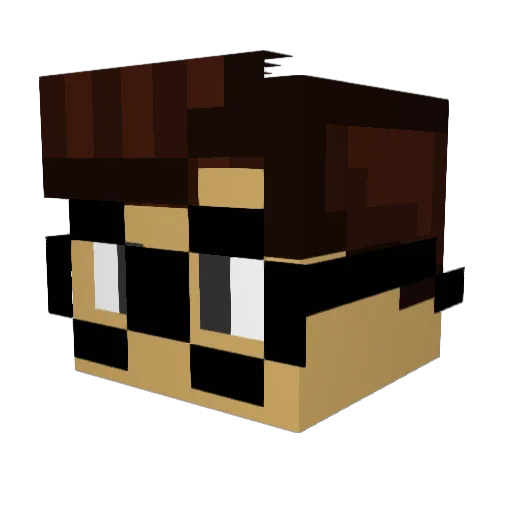 ImZenya Minecraft avatar head, 3D render