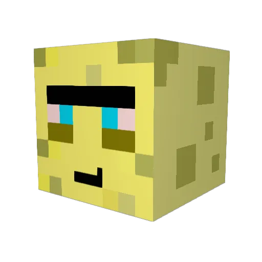 ImZeroPvP Minecraft avatar head, 3D render