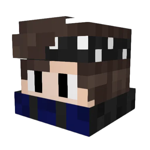 ImZeroxTV Minecraft avatar head, 3D render