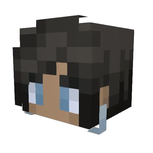 ImZisa Minecraft avatar head, 3D render
