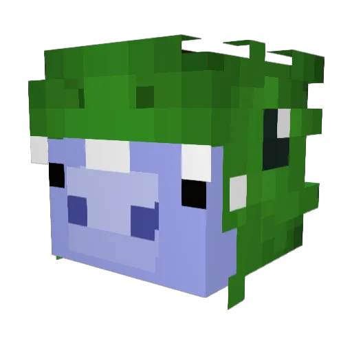 ImZuraa Minecraft avatar head, 3D render