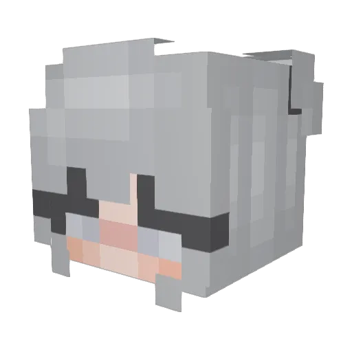 Im_A Minecraft avatar head, 3D render