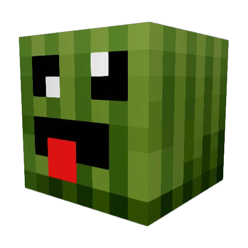 Im_A_Watermelon2 Minecraft avatar head, 3D render