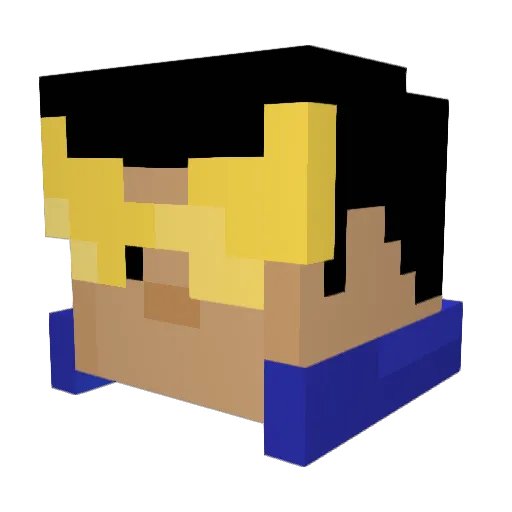 Im_Abyss Minecraft avatar head, 3D render