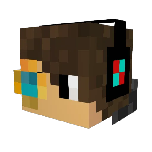 Im_Candos Minecraft avatar head, 3D render