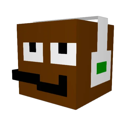 Im_Craftyyyy Minecraft avatar head, 3D render