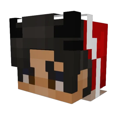 Im_DaGoat Minecraft avatar head, 3D render