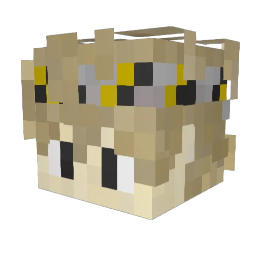 Im_Dinner_2 Minecraft avatar head, 3D render